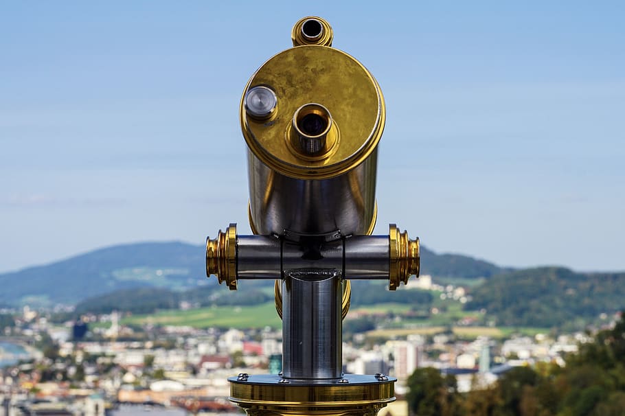 telescopi, perspectiva, vista llunyana, vista, binoculars, punt de vista, previsió, Estar atent, llunyà, òptica, vista general, distància, visió, mirant, veure, wanderlust, ampli, focus, visera, ciutat, arquitectura, exterior de l'edifici, paisatge urbà, cel, dia, cap gent, estructura construïda, centrar-se en primer pla, naturalesa, binoculars de monedes, operat amb monedes, primer pla, metall, a l'aire lliure, vigilància, muntanya, punt d’observació, telescopi de mà, 5K
