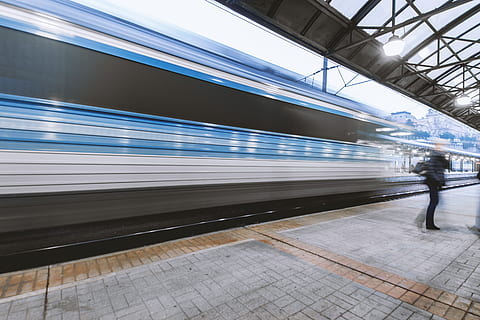 train, motion, passes, station, main, railway station, blurred motion, transportation, rail transportation, architecture, public transportation, travel, mode of transportation, on the move, railroad station platform, train - vehicle, speed, railroad station, walking, men, one person, adult, passenger, city, track, leaving, outdoors, subway train, 4K, CC0, public domain, royalty free