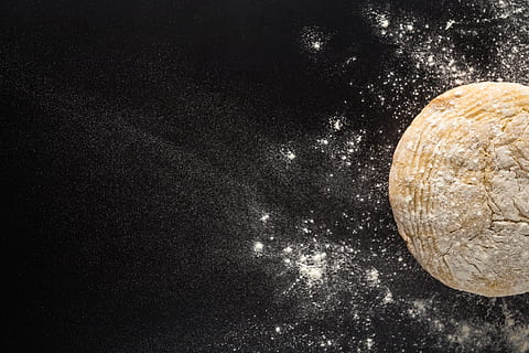bread, making, bake, baked, baking, dough, flour, food and drink, star - space, no people, space, food, astronomy, night, dark, sky, freshness, indoors, nature, still life, copy space, high angle view, close-up, directly above, sweet food, space and astronomy, temptation, 4K, CC0, public domain, royalty free