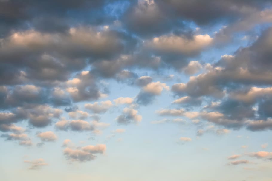 aire, fons, blau, núvol, cloudscape, ennuvolat, horitzontal, a l'aire lliure, inflat, cel, temps, núvol - cel, bellesa a la natura, tranquil·litat, escenics - natura, naturalesa, vista d’angle baix, cap gent, escena tranquil·la, dia, marc complet, idíl·lic, posta de sol, cel dramàtic, color taronja, meteorologia, 720P