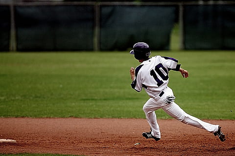baseball player, running, court, action, active, athlete, baseball, dirt, field, game, grass, helmet, infield, league, sport, stadium, uniform, baseball - sport, baseball uniform, clothing, motion, sports uniform, men, one person, males, child, rear view, headwear, playing, full length, real people, competition, boys, 2K, CC0, public domain, royalty free