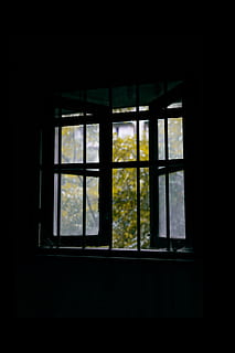 geöffnetes Fenster, Fenster, Bildfenster, Licht, Fackel, Backstein, Vorhang, Verschluss, Maschine, gesprochen, Buchse, Vegetation, Pflanze, Silhouette, Wohnkultur, Fensterschatten, Gitter, die Architektur, Gebäude, Spiral-, Spule, keine Leute, Glas - Material, drinnen, transparent, dunkel, Baum, Tag, Natur, Haus, gebaute Struktur, Wohnraum, öffnen, kopieren sie platz, Abwesenheit, Fensterrahmen, Glas, 2K, CC0, gemeinfrei, lizenzfrei