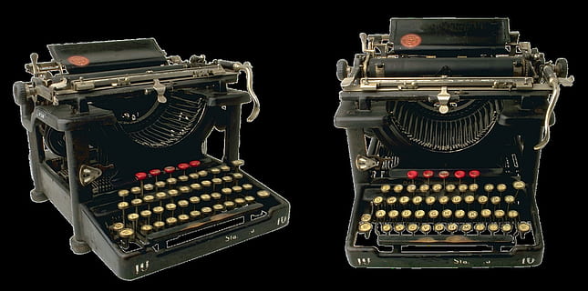 rašytojas, tipas, typer, senas, rašomoji mašina, objektą, Raktas, technologijos, mašinos, juodas fonas, Senovinis, retro stiliaus, studija, komunikacijos, įranga, Iš arti, pasenusi, mašinos dalis, analogas, nėra žmonių, patalpose, natiurmortas, praeitis, istorija, mygtukas, klaviatūra, 1080P, CC0, Viešasis domenas, nemokamai