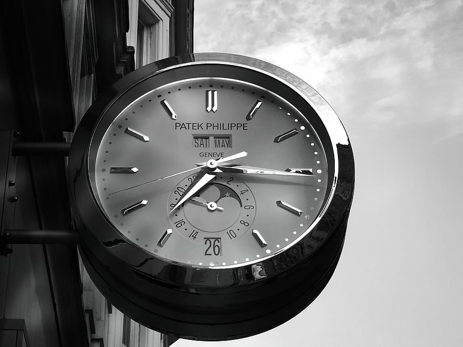 grigio, orologio patek philippe, visualizzazione, 07:16, frecce, orologio, avvicinamento, giorno, ore, minuti, numeri, all'aperto, tempo, Timer, numero, nessuno, precisione, cerchio, forma geometrica, mano minuta, quadrante, strumento del tempo, forma, metallo, in casa, orologio da polso, attrezzatura, struttura costruita, color argento, 5K