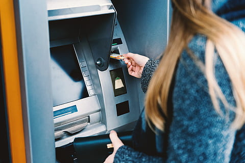 young, woman, withdrawing, money, credit card, atm, women, human hand, adult, hand, finance, machinery, human body part, banking, one person, real people, females, technology, close-up, inserting, young adult, lifestyles, business, selective focus, hairstyle, 5K, CC0, public domain, royalty free