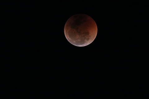 roter Mond, Mond, Himmel, dunkel, Licht, Nacht-, Abend, Blutmond, Finsternis, Astrofotografie, Mond-, Natur, draußen, Tapete, Hintergrund, Landschaft, Astronomie, Mondoberfläche, Vollmond, planetarischer Mond, Mondlicht, Platz, Planet - Raum, Mondfinsternis, schwarze Farbe, Stern - Raum, Meteorkrater, Astronomie-Teleskop, Kugel, Blau, Halbmond, Hintergründe, 5K, CC0, gemeinfrei, lizenzfrei