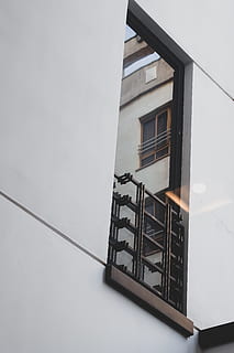 Írán, teherán, darrous, architektura, stavba, schodiště, budova, exteriér budovy, zábradlí, schodiště a schodiště, nízký úhel pohledu, den, nástěnný prvek, nikdo, okno, venku, Příroda, rezidenční čtvrti, bílá barva, zeď, kov, kopie prostor, 5K, CC0, veřejná doména, bez autorských práv