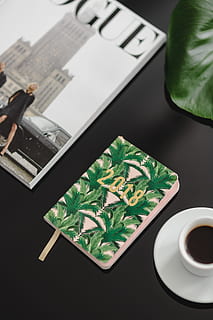 top, view, black, table, 2018 calendar agenda, wireless technology, cup, laptop, connection, high angle view, technology, computer, mug, drink, coffee cup, food and drink, communication, indoors, coffee, portable information device, green color, still life, no people, refreshment, crockery, 5K, CC0, public domain, royalty free