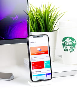 prostor, šedá, iphone x, deska stolu, iphone, dok, chytrý telefon, počítač, starbuck, lavice, hrnkové rostliny, design inspirace, design, jablko, čistý, minimální, kancelář, Domov, bílý, práce, pracovní stanice, uxdesign, ux, technologie, rostlina, sdělení, uvnitř, nikdo, obrazovka, růst, bezdrátové technologie, Dotyková obrazovka, stůl, Příroda, spojení, bílá barva, zastoupení, tvořivost, podnikání, digitální tablet, domácí rostlina, 4K, CC0, veřejná doména, bez autorských práv