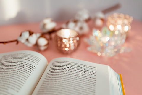 open, book, pink, background, reading, glasses, learning, pink backgound, study, feminine, publication, indoors, selective focus, no people, close-up, paper, text, studio shot, communication, arts culture and entertainment, jewelry, still life, cup, focus on foreground, soft focus, page, love, 5K, CC0, public domain, royalty free