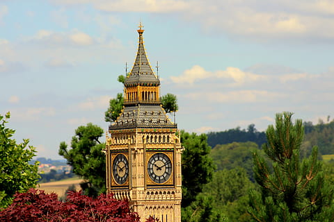 torre, arquitectura, rellotge, edifici, Torre del Rellotge, miniatura, arbre, planta, estructura construïda, exterior de l'edifici, cel, naturalesa, destinacions de viatge, cap gent, núvol - cel, dia, viatjar, creixement, història, el passat, turisme, a l'aire lliure, fletxa, 5K, CC0, domini públic, lliure de regalies