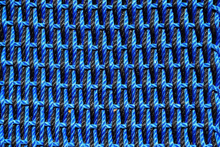 baggrund, kulisse, mønster, design, stil, materiale, struktur, indretning, naturlig, farve, levende, stof, blå farve, farverig, fuld ramme, baggrunde, blå, ingen mennesker, tekstureret, tekstil, tæt på, gentagelse, dag, metal, reb, indendørs, uld, manden lavet, kreativitet, menneskeskabt objekt, styrke, fiskeindustrien, sølvfarvet, 5K