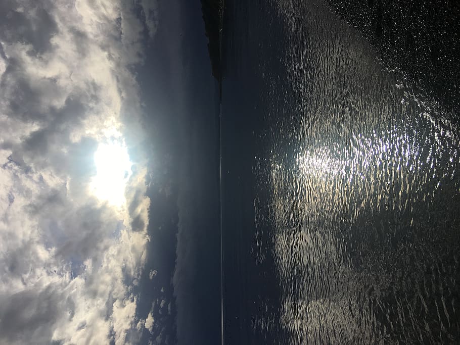 ocean, nor - cer, cer, apă, natură, nici o persoana, frumusețe în natură, lumina soarelui, scenice - natura, în aer liber, zi, liniște, o scenă liniștită, reflecţie, soare, idilic, rază de soare, umed, mişcare, ploaie, Streaming, apă curgătoare, 4K