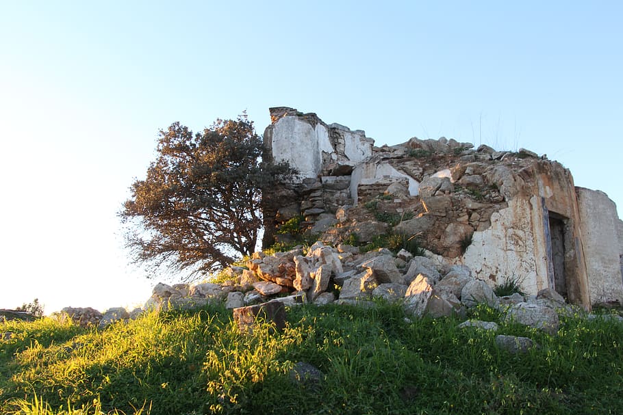 Portugalsko, evora, rostlina, nebe, čisté nebe, strom, přistát, Příroda, pevný, pole, den, rock - objekt, Skála, scenics - příroda, krása v přírodě, nikdo, klidné scény, krajina, klid, mimoměstské scény, životní prostředí, architektura, venku, 5K