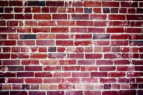 red brick wall, brick wall, bricks, brickwork, close-up, colors, design, exterior, pattern, red, red bricks, solid, surface, wall, architecture, built structure, brick, wall - building feature, full frame, backgrounds, no people, textured, building exterior, day, outdoors, repetition, weathered, old, city, 5K, CC0, public domain, royalty free