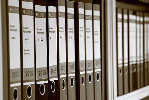 office work, work, office, folder, files, aktenordner, balance sheet, accounting, bill, management, number, indoors, no people, close-up, education, arts culture and entertainment, music, in a row, selective focus, focus on foreground, business, order, security, finance, ring binder, arrangement, book, shelf, text, 4K, CC0, public domain, royalty free