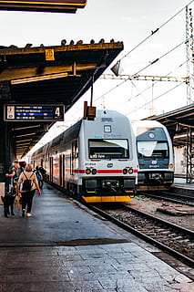 witte bullet train, spoorweg, persoon, menselijk, Treinspoor, vervoer, het spoor, trein, voertuig, treinstation, terminal, Praag, Tsjechische Republiek, huisdier, hond, hoektand, dier, zoogdier, retro, oud, spoor transport, wijze van transport, spoorlijn, spoor, trein - voertuig, openbaar vervoer, architectuur, spoorwegstation platform, echte mensen, ingebouwde structuur, reizen, landvoertuig, incidentele mensen, dag, hemel, buitenkant van het gebouw, passagierstrein, buitenshuis, aan het wachten, 5K, CC0, publiek domein, royaltyvrij