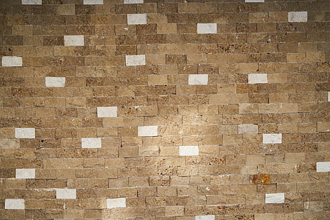 brick, wall, brown, texture, pattern, stone, architecture, blocks, structure, rectangle, decoration, tile, mosaic, geometry, graphics, decorative, modern, design, abstract, geometric, ground, figure, square, background, backgrounds, full frame, no people, built structure, wall - building feature, textured, flooring, indoors, old, brick wall, construction industry, repetition, concrete, cement, textured effect, 5K, CC0, public domain, royalty free