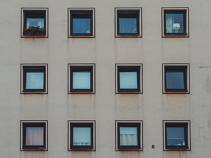 Germania, colonia, architettura, moderno, modello, piazza, geometria, geometrico, costruzione, piazze, città, urbano, Köln, deutschland, finestre, facciata, esterno dell'edificio, struttura costruita, finestra, fotogramma intero, Inquadratura dal basso, nessuno, sfondi, giorno, fianco a fianco, ripetizione, di fila, vetro - materiale, forma geometrica, all'aperto, natura, forma, 5K, CC0, dominio pubblico, privo di copyright