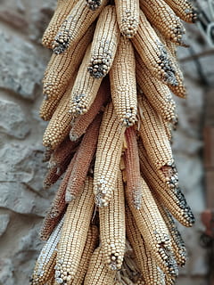 corn, spoiled, farm, wellbeing, food, healthy eating, food and drink, vegetable, close-up, freshness, no people, day, still life, raw food, hanging, focus on foreground, market, corn on the cob, large group of objects, low angle view, outdoors, sweetcorn, 4K, CC0, public domain, royalty free