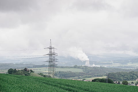 Leibstadt, nuklear, kraftværk, afstand, blå himmel, grænse, skyer, køling, øko, elektrisk, elektricitet, energi, miljø, miljømæssige, Europa, Mark, generation, generator, Tyskland, grøn, industriel, industri, Kernkraftwerk, natur, plante, forurening, strøm, stråling, reaktor, Rhinen, flod, dampning, Schweiz, tårn, udsigt, vanddamp, jord, landskab, teknologi, landbrug, landlige scene, el-pylon, himmel, sky - himmel, brændstof og elproduktion, skønhed i naturen, scenics - natur, kabel, strømkabel, dag, ingen mennesker, udendørs, Strømforsyning, plantage, 2K, CC0, offentligt domæne, royaltyfrie