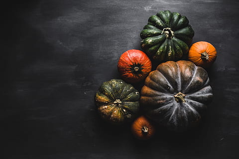variety of pumpkins, healthy, health, autumn, fall, pumpkin, vegetable, halloween, seasonal, october, november, food, food and drink, healthy eating, freshness, still life, wellbeing, indoors, table, no people, directly above, organic, studio shot, high angle view, close-up, orange color, wood - material, group of objects, raw food, vegetarian food, 5K