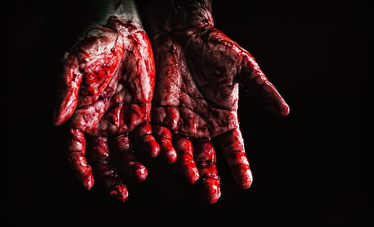 person, hands, covered, blood, black background, bloody, close-up, creepy, dark, darkness, eerie, halloween, horror, human, killer, murder, pain, red, scary, violence, studio shot, human body part, indoors, body part, hand, people, fear, human hand, spooky, shock, limb, surprise, human limb, unrecognizable person, human arm, human blood, finger, 1080P