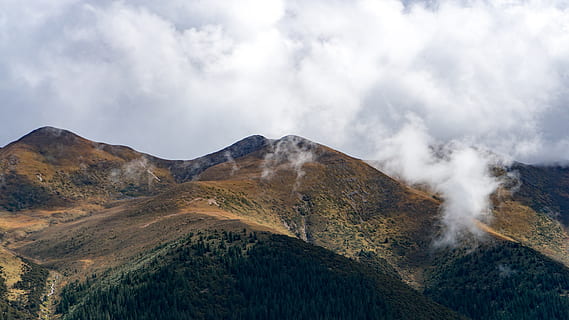 munte în timpul zilei, Munte, nor - cer, frumusețe în natură, scenice - natura, mediu inconjurator, fumul - structura fizică, peisaj, cer, scenă non-urbană, natură, geologie, teren, de munte, vulcan, zi, o scenă liniștită, nici o persoana, geografie fizica, liniște, în aer liber, varf de munte, craterul vulcanic, putere în natură, 5K, CC0, domeniu public, fără drepturi de autor
