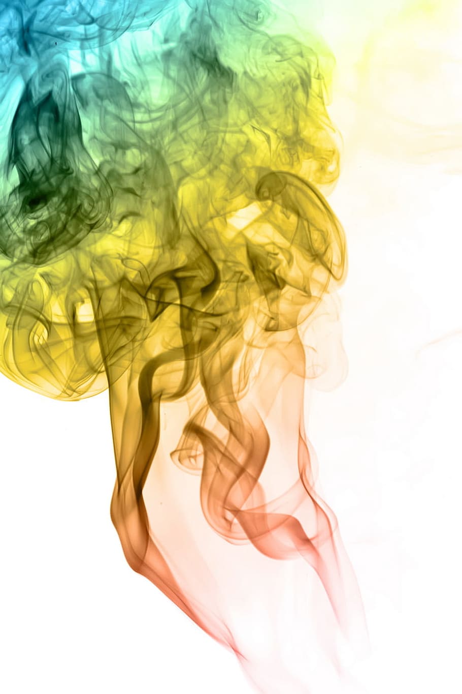 resum, aroma, aromateràpia, fons, color, olor, fum, aïllat, blanc, moviment, fum - estructura física, remolí, tir de l'estudi, aigua, a l'interior, patró, fons blanc, cap gent, corba, groc, primer pla, multicolor, color verd, creativitat, naturalesa, textura, mar, que flueix, barreja, Pol · lució, 720P