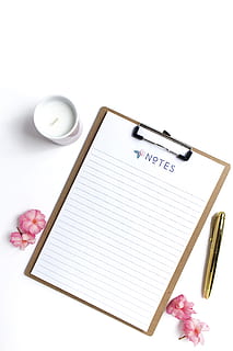 empty note, pen, latte, update, blog stock, flower, flowering plant, copy space, white background, indoors, note pad, still life, publication, no people, book, paper, plant, pink color, close-up, text, studio shot, table, communication, spiral notebook, blank, message, 4K, CC0, public domain, royalty free