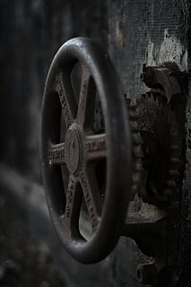 entrenar, manivela, encargarse de, máquina, mecánica, rueda, acero, maquinaria, metal, válvula, industria, parte de maquina, de cerca, equipo, nadie, oxidado, antiguo, válvula de la máquina, engranaje, transporte, tecnología, adentro, abandonado, controlar, circulo, obsoleto, equipo industrial, 4K, CC0, dominio público, libre de derechos