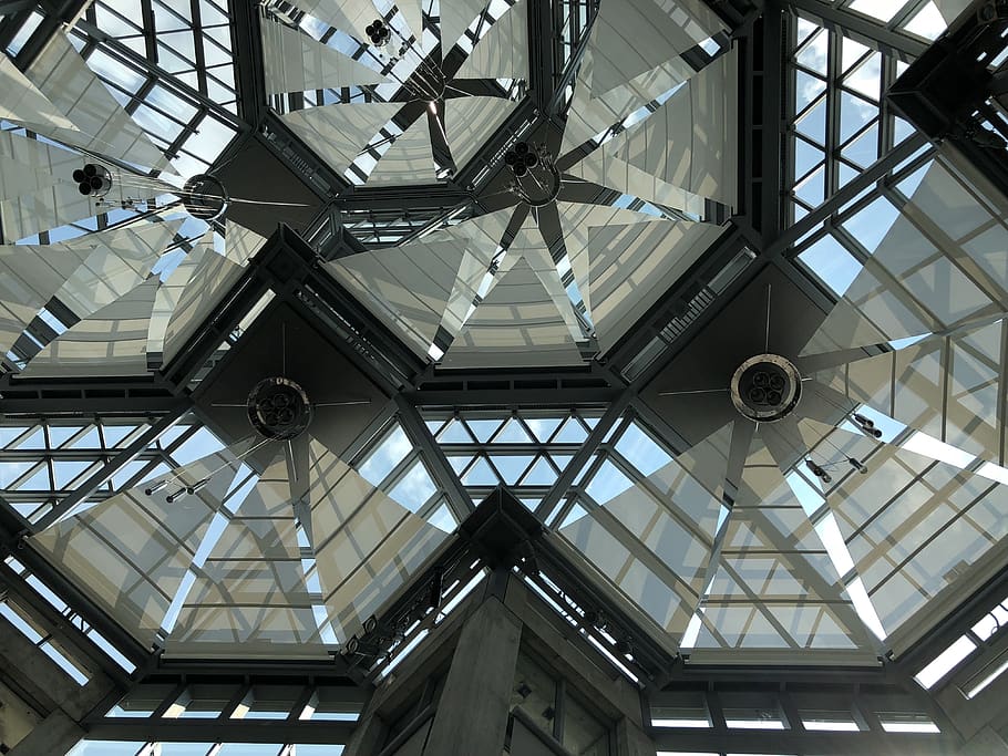 techo, vaso, forma, modelo, Art º, galería, Ottawa, vista de ángulo bajo, arquitectura, estructura construida, adentro, nadie, material de vidrio, claraboya, día, forma geometrica, característica arquitectónica, luz del sol, Hazme, edificio, arquitectura y arte, directamente debajo, colgando, moderno, florido, cúpula, 4K