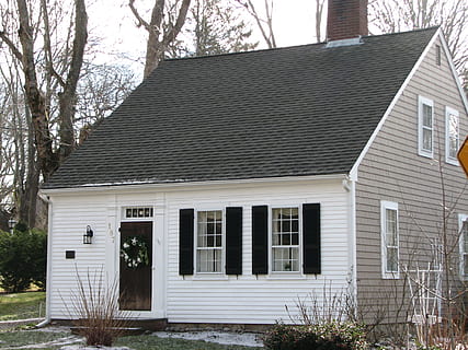 house, old, cape, Cod, door, windows, building exterior, architecture, built structure, building, tree, window, plant, day, no people, residential district, roof, nature, outdoors, entrance, bare tree, closed, branch, wall - building feature, garage, 1080P, CC0, public domain, royalty free
