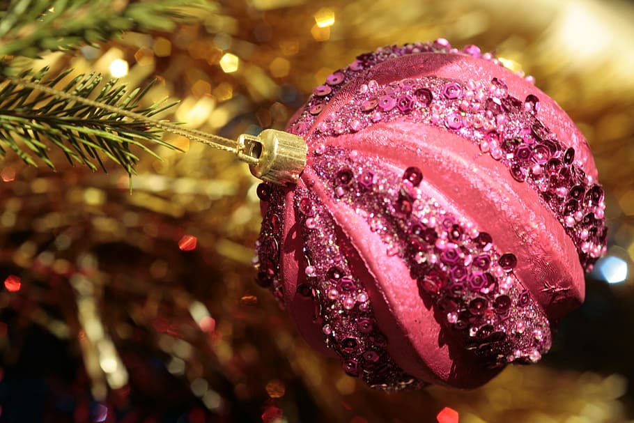 arka fon, top, önemsiz şey, mavi, bulanıklık, parlak, kutlama, Noel, Noel ağacı, renk, kozalaklı ağaç, iğne yapraklı, dekor, dekorasyon, köknar, hediye, altın, asılı, tatil, görüntü, süs, çam, bitki, kapatmak, pembe renk, ön plana odaklanmak, insansız, doğa, ağaç, Noel dekorasyonu, içeriye, Noel süsü, çiçek, Gıda, çiçekli bitki, yiyecek ve içecek, 4K