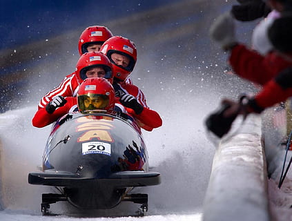 empat, orang, berkuda, salju, ponsel, atlet, gerobak luncur, Bobsleigh, kompetisi, Es, laki-laki, Olimpiade, kecepatan, olahraga, tim, musim dingin, angkutan, sekelompok orang, orang-orang, gerakan, helm, orang dewasa pertengahan, moda transportasi, pakaian, potret, pinggang ke atas, pria dewasa pertengahan, tampak depan, headwear, di luar rumah, turun salju, 1080P, CC0, domain publik, bebas royalti
