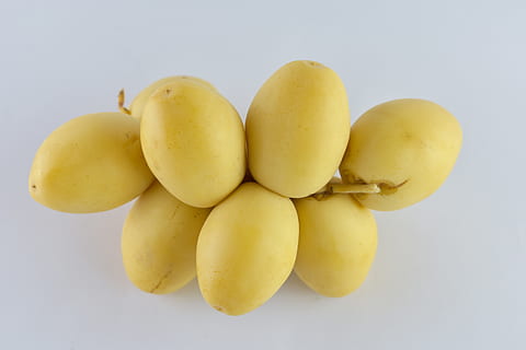 dates, fruit, food, dates fruit, tasty, dessert, plums, studio shot, food and drink, healthy eating, yellow, wellbeing, white background, group of objects, indoors, freshness, close-up, no people, vegetable, raw food, cut out, still life, medium group of objects, group, ripe, dieting, 5K, CC0, public domain, royalty free