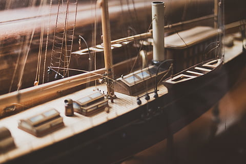 brown, ship scale model, arts and crafts, blur, boat, boat deck, business, close-up, craftsmanship, decoration, focus, indoors, industry, interior, light, miniature, model, production, ship, technology, transportation system, travel, vehicle, vintage, watercraft, wood, wooden, selective focus, music, musical instrument, arts culture and entertainment, no people, musical equipment, day, wood - material, string instrument, guitar, metal, sunlight, high angle view, string, in a row, musical instrument string, 5K, CC0, public domain, royalty free