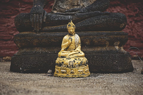 still, items, things, statue, buddha, gold, miniature, wood, culture, religion, nepal, bokeh, sculpture, belief, representation, human representation, spirituality, art and craft, male likeness, creativity, built structure, architecture, place of worship, no people, building, craft, gold colored, idol, 4K, CC0, public domain, royalty free