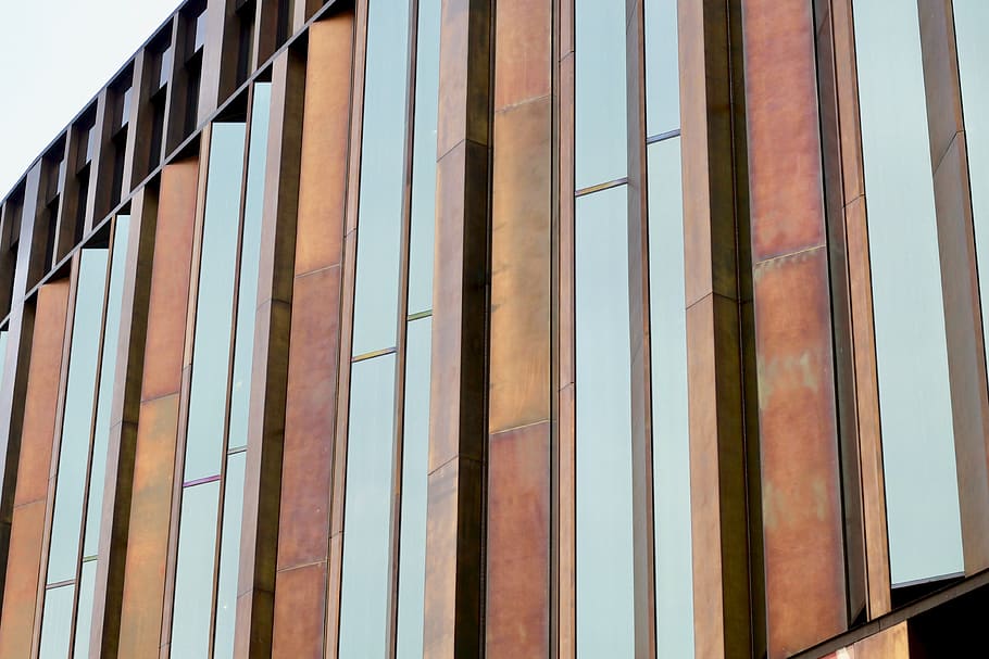 Germania, Monaco, architettura, struttura, minimo, struttura costruita, Inquadratura dal basso, esterno dell'edificio, nessuno, giorno, costruzione, modello, vetro - materiale, finestra, all'aperto, moderno, cielo, di fila, fotogramma intero, natura, città, riflessione, ufficio, avvicinamento, edificio per uffici esterno, 4K