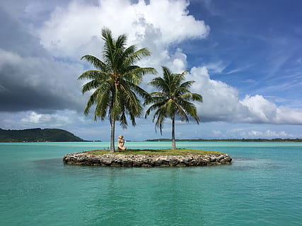 Cocoteros, plantado, isla, nubes, cocos, luz, hierba, horizonte, paisaje, montaña, Oceano, palmeras, recurso, escénico, mar, marina, costa, estatua, piedras, turismo, tropical, agua, cielo, belleza en la naturaleza, nube - cielo, palmera, paisajes - naturaleza, clima tropical, árbol, tierra, escena tranquila, tranquilidad, naturaleza, planta, idílico, día, escena no urbana, horizonte sobre el agua, al aire libre, color turquesa, palmera de coco, 4K, CC0, dominio público, libre de derechos