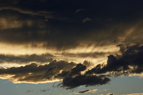 sunrise, cloud, storm, brooding, threatening, menace, sky, dark skies, cloud - sky, beauty in nature, scenics - nature, no people, tranquility, sunset, nature, dramatic sky, tranquil scene, cloudscape, overcast, sunlight, low angle view, idyllic, outdoors, moody sky, dark, ominous, meteorology, 2K, CC0, public domain, royalty free