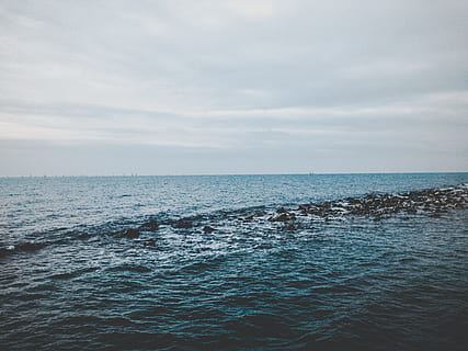 fotografi, samudra, berawan, langit, pantai, awan, horison, idilis, tantangan seluler, alam, riak, pemandangan, indah, laut, pemandangan laut, air, cakrawala di atas air, scenics - alam, keindahan di alam, tepi laut, awan - langit, ketenangan, adegan yang tenang, tidak ada orang, hari, adegan non-urban, di luar rumah, gerakan, berdesir, groin, 4K, CC0, domain publik, bebas royalti