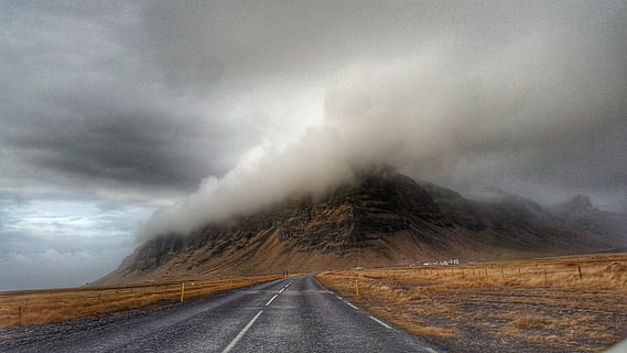 stormskyene, hovedvei, Sky, skyer, soloppgang, dramatisk, kveld, felt, tåke, tåkete, høyde, landskap, disig, fjell, skummel, vei, himmel, storm, solnedgang, tordenvær, vær, sky - himmel, miljø, transport, skjønnhet i naturen, ingen folk, skilt, retning, natur, naturskjønnhet - natur, reise, veien forover, dramatisk himmel, utendørs, 1080P, CC0, offentlig domene, opphavsrett gratis