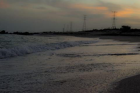 Mexico, strand, himmel, jord, rolig scene, ro, skønhed i naturen, solnedgang, el-pylon, natur, ingen mennesker, sky - himmel, elektricitet, scenics - natur, teknologi, vand, brændstof og elproduktion, kabel, strømkabel, ikke-urbane scene, Strømforsyning, udendørs, telefonlinje, 5K, CC0, offentligt domæne, royaltyfrie