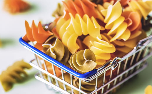background, basket, classical, close-up, closeup, colorful, cooking, cuisine, culinary, dry, food, fusilli, gourmet, groceries, ingredient, italian, italy, kitchen, macaroni, menu, mini, miniature, multicolored, nutrition, pasta, product, raw, re, food and drink, freshness, healthy eating, wellbeing, kitchen utensil, selective focus, fruit, slice, sweet food, yellow, retail, store, eating utensil, no people, snack, indoors, focus on foreground, temptation, consumerism, 2K, CC0, public domain, royalty free