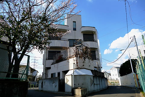 tokio, casa, arquitectura, árbol, naranja, calle, exterior del edificio, estructura construida, cielo, día, naturaleza, nadie, industria, edificio, planta, fábrica, vista de ángulo bajo, nube - cielo, al aire libre, luz del sol, edificio industrial, metal, tanque de almacenamiento, ciudad, 5K, CC0, dominio público, libre de derechos