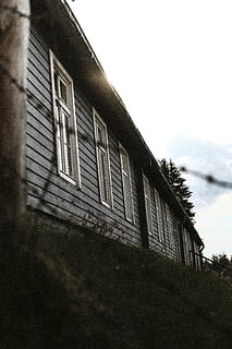 paret de formigó gris, decoració de la llar, finestra, obturador, cortina, habitatge, edifici, a l'aire lliure, barana, arbre, planta, gris, casa, asfalt, ombra de la finestra, struthof, senyal de canó 6d ii, desaprofitar, cànon, exterior de l'edifici, estructura construïda, arquitectura, cel, naturalesa, cap gent, vista d’angle baix, dia, abandonat, vell, barri residencial, enfocament selectiu, espatllat, núvol - cel, 5K, CC0, domini públic, lliure de regalies