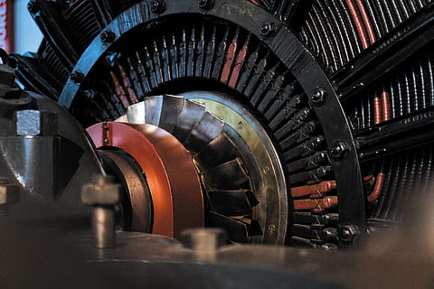 machine, engine, motor, lisboa, portugal, electricity, metal, iron, spiral, turbine, coil, rotor, staircase, building, handrail, banister, wind turbine, tire, factory, manufacturing, indoors, machinery, close-up, technology, no people, selective focus, equipment, wheel, in a row, machine part, still life, pattern, transportation, architecture, large group of objects, shape, 5K, CC0, public domain, royalty free