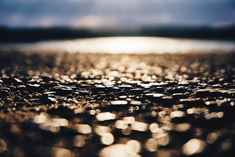 ground, abstract, blurry, selective focus, no people, nature, surface level, day, land, close-up, outdoors, stone - object, sunlight, environment, gravel, transportation, dirt, city, sky, textured, pebble, solid, tranquility, 5K, CC0, public domain, royalty free
