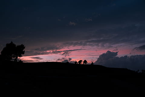 sylwetka, drzewo, złoty, godzina, Magiczna godzina, cień, zachód słońca, scenics - natura, niebo, piękno natury, chmura - niebo, spokojna scena, spokój, Góra, środowisko, idylliczny, Natura, krajobraz, żadnych ludzi, kolor pomarańczowy, scena pozamiejska, dramatyczne niebo, na dworze, ciemny, 5K, CC0, domena publiczna, darmowe zdjęcia